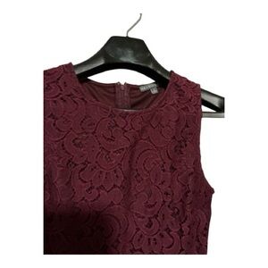 Brixon Ivy Burgundy Lace Mini Dress